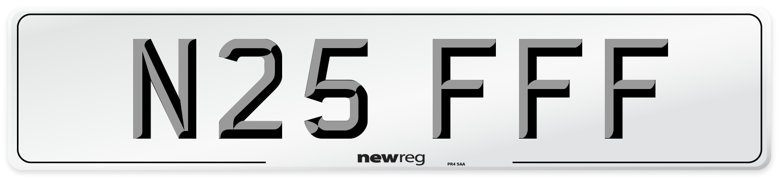N25 FFF Number Plate from New Reg